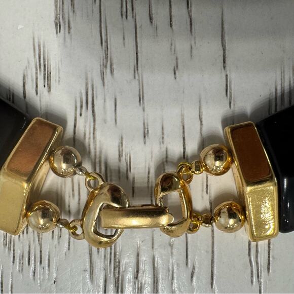 VTG Napier Black and Gold chunky bead Necklace - Picture 5 of 9